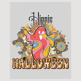 Hippie Halloween DTF Transfer | Retro Flower Power Autumn Design